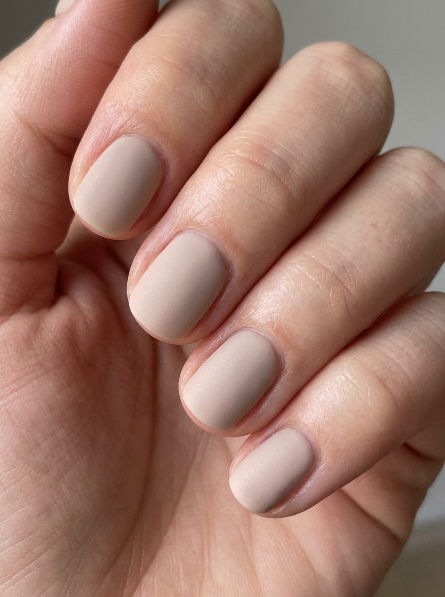 Matte Beige Nails als Beige Nägel Ideen Inspiration 2026